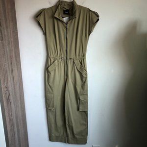 NWT Nisse Beige Tan Short Sleeve Sample Jumpsuit 2